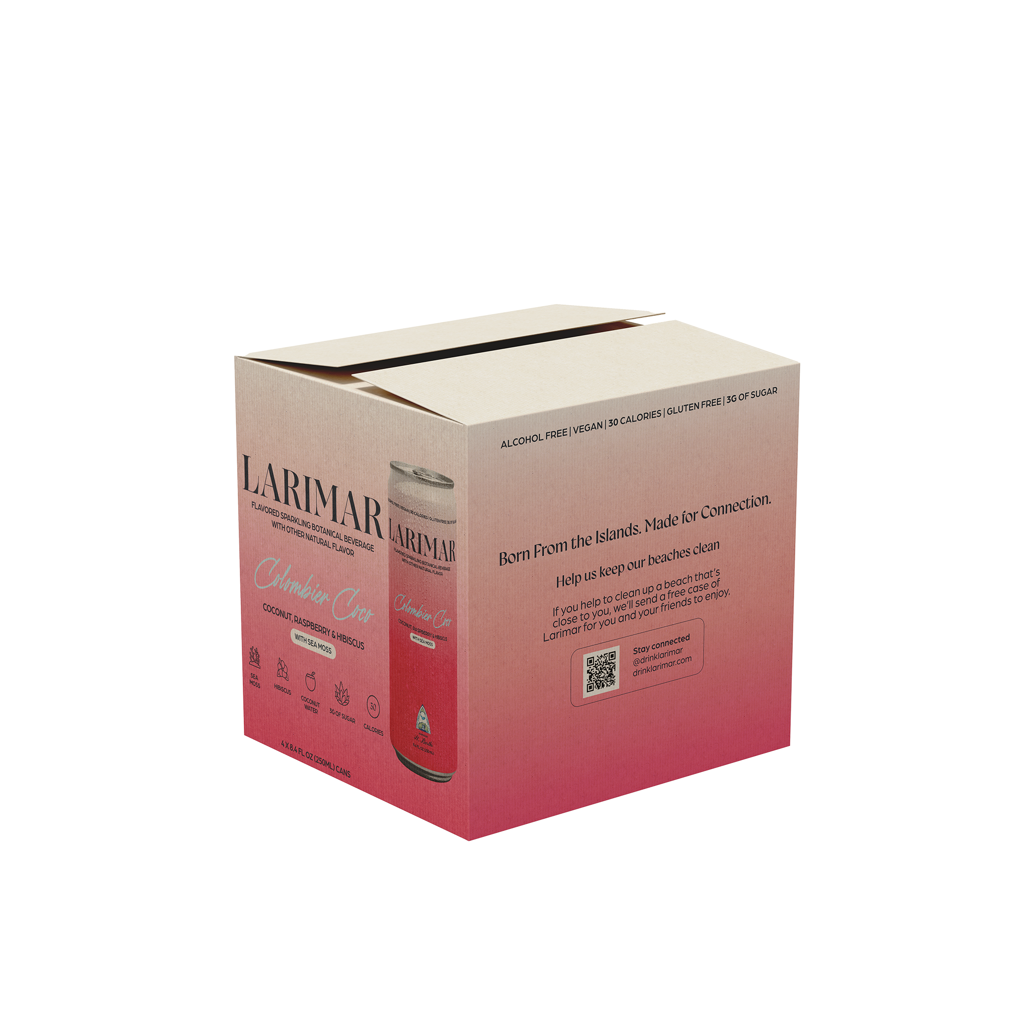 Larimar Colombier Coco packaging box on a transparent background