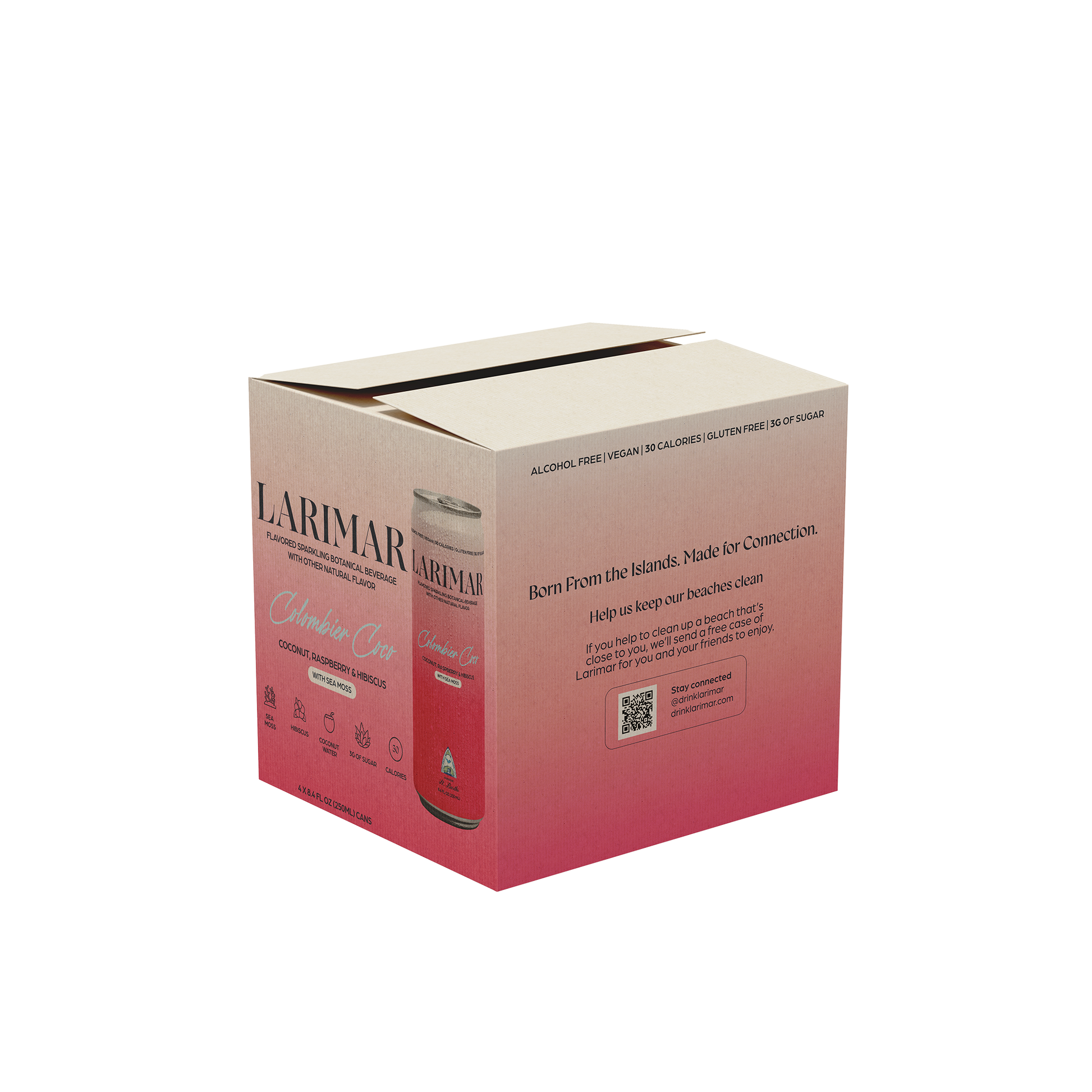 Larimar Colombier Coco packaging box on a transparent background