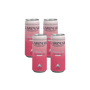 Four Larimar canned drinks on a blank background